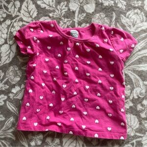 Old Navy Fuchsia Heart Kids Tee